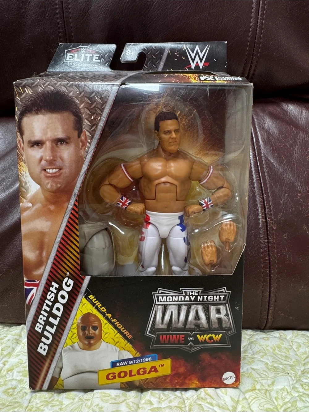 WWE British Bulldog Figure - White with Red & Blue Accents
